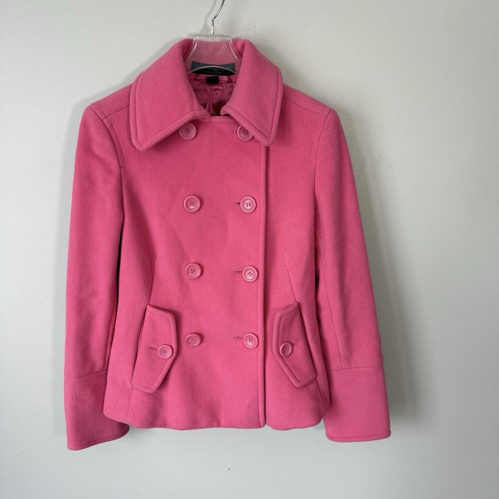 Y2K Express Design Studio Peacoat Cashmere & wool Blend Collared Pink XS Jacket